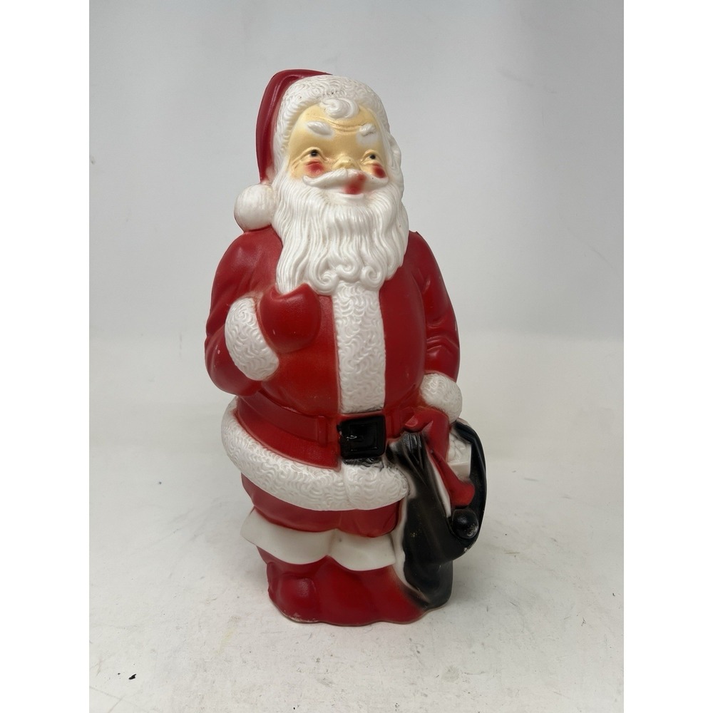 Vintage Empire Blow Mold Christmas Santa Claus Tabletop 13 Inch 1968 No Light